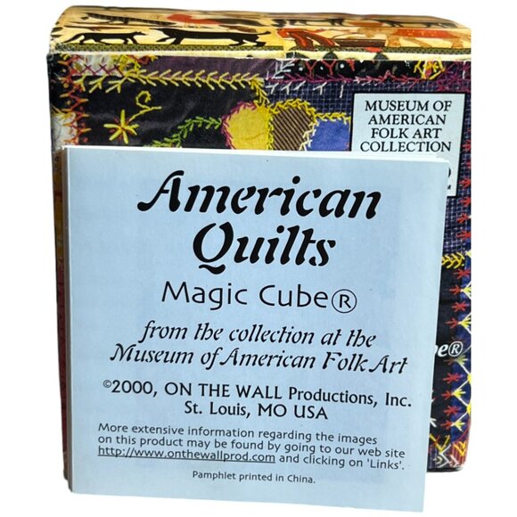 Vtg 2000 "GLORIOUS AMERICAN QUILTS" Magic Cube Toy; Museum of American Folk Art - Picture 2 of 15